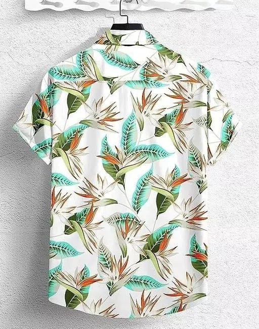 Men Regular Fit Printed Spread Collar Casual Shirt with stylish pattern and comfortable fabric for daily and smart casual wear