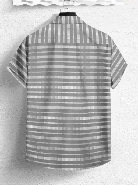 Men Regular Fit Printed Spread Collar Casual Shirt with stylish print and soft breathable fabric for daily and smart casual wear