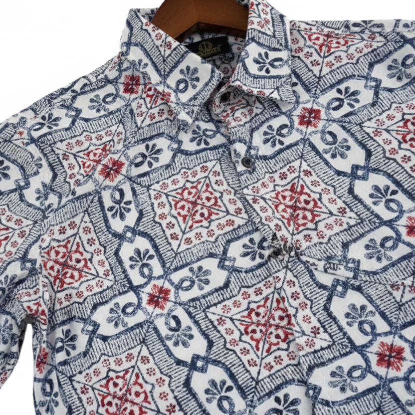 Men Regular Fit Printed Casual Shirt with modern print design and soft breathable fabric for stylish daily and casual wear