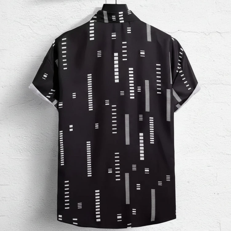 Men Regular Fit Printed Spread Collar Casual Shirt with modern print design and comfortable breathable fabric for daily and casual wear