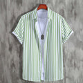 Men Regular Fit Striped Button Down Collar Casual Shirt with classic striped pattern and comfortable fabric for smart casual wear