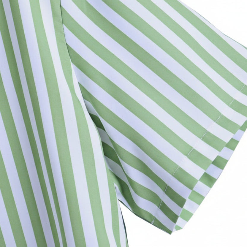 Men Regular Fit Striped Button Down Collar Casual Shirt with classic striped pattern and comfortable fabric for smart casual wear