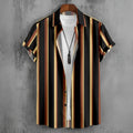 Men Regular Fit Striped Spread Collar Casual Shirt with classic striped pattern and soft breathable fabric for smart casual wear