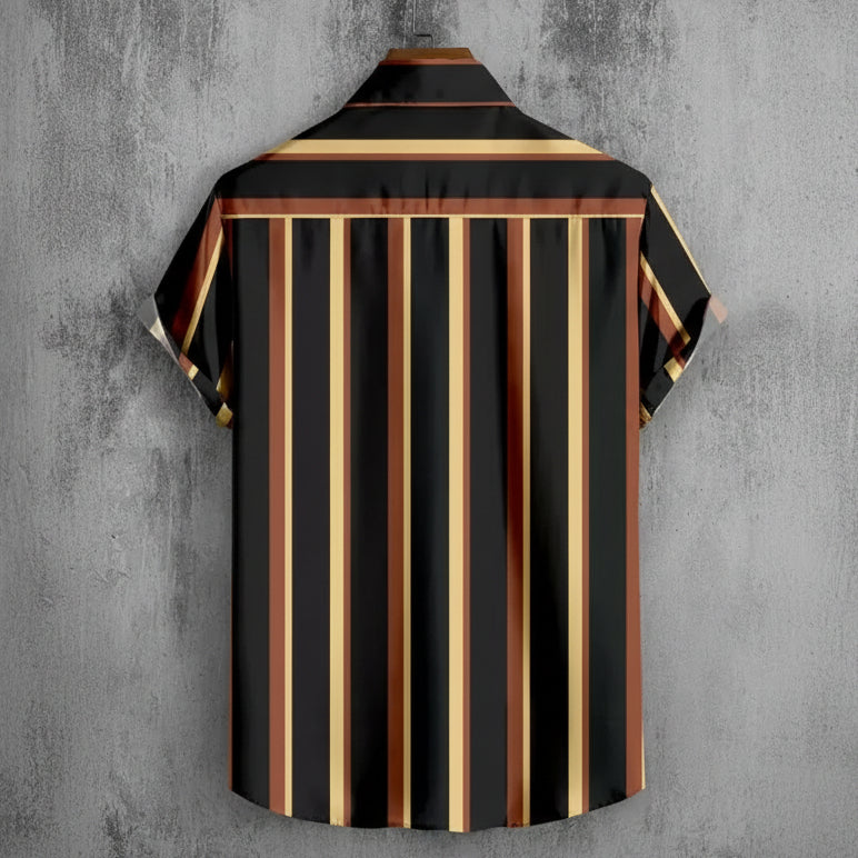 Men Regular Fit Striped Spread Collar Casual Shirt with classic striped pattern and soft breathable fabric for smart casual wear