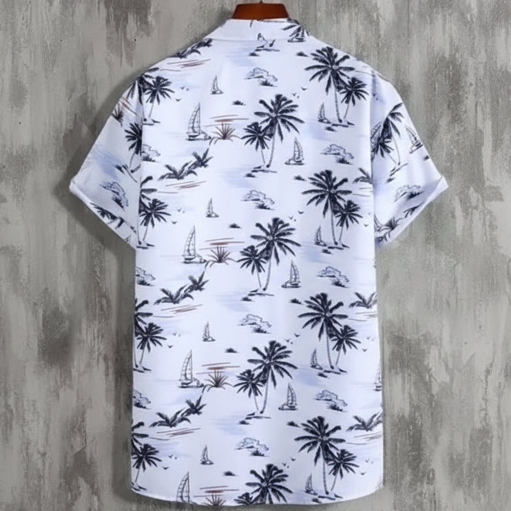 Men Regular Super Slim Fit Printed Ribbed Collar Casual Shirt with stylish print and ribbed collar design for comfortable and trendy casual wear