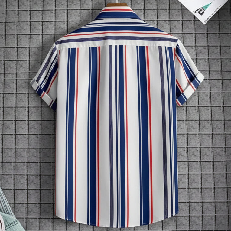 Men Regular Super Slim Fit Striped Casual Shirt with modern slim fit and stylish striped design for daily and smart casual wear