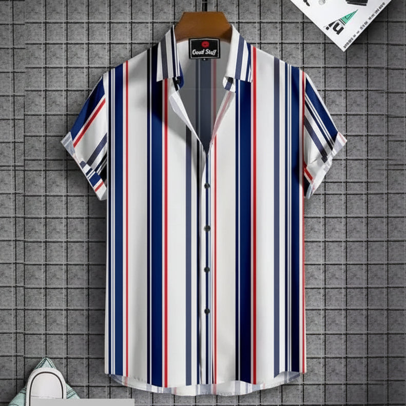 Men Regular Super Slim Fit Striped Casual Shirt with modern slim fit and stylish striped design for daily and smart casual wear