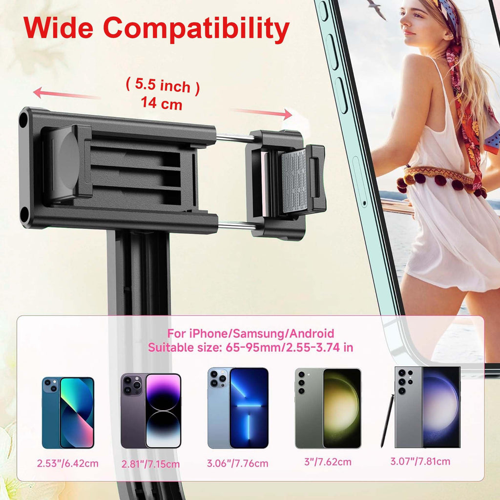 R1S Extendable Flash 3-in-1 Selfie Stick Tripod with Bluetooth Remote
